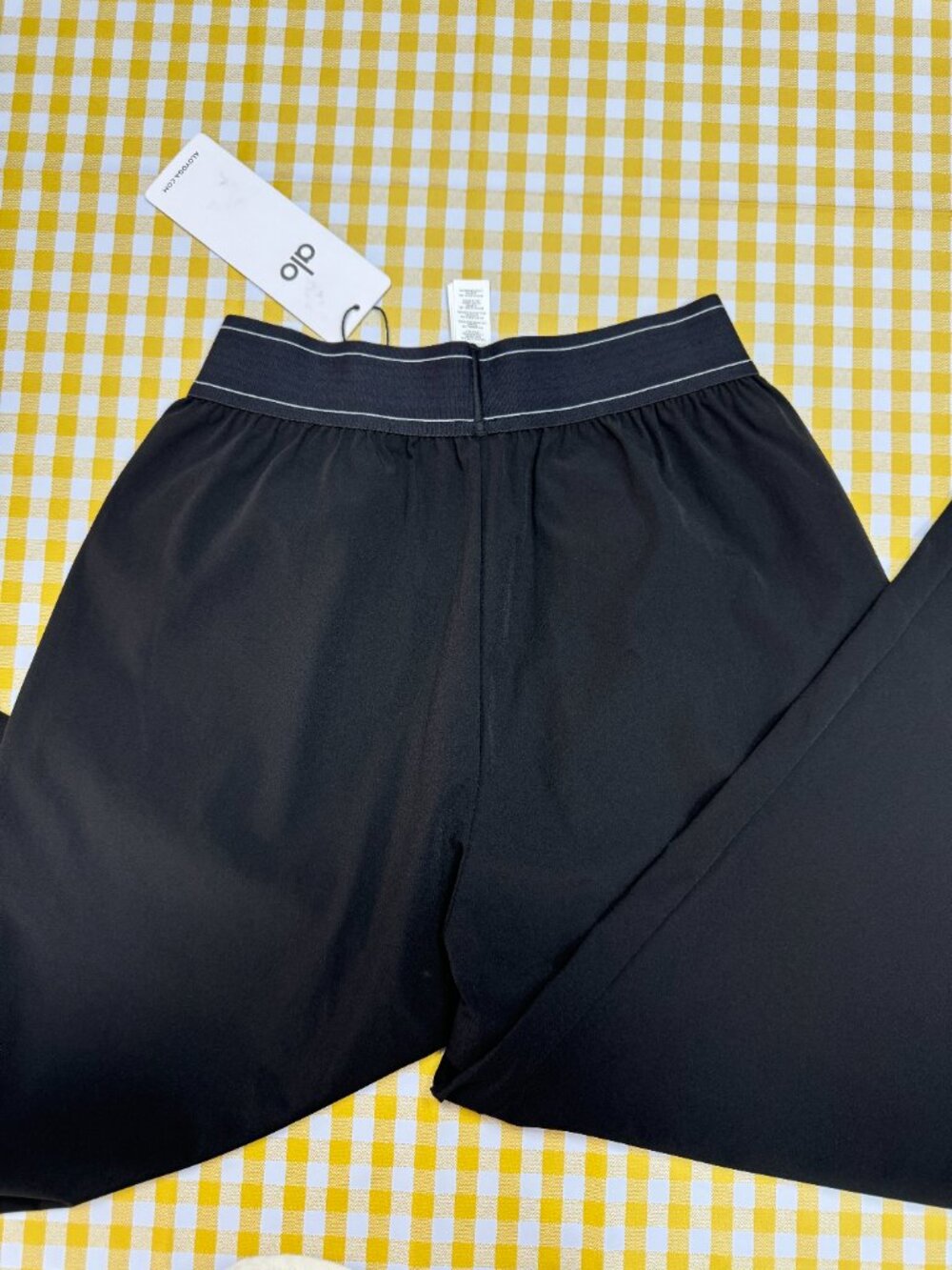NWT Alo Yoga Suit Up Trouser Black Wide Leg Pants XS 30” Inseam 🌞 Everyday Chic - Picture 4 of 9